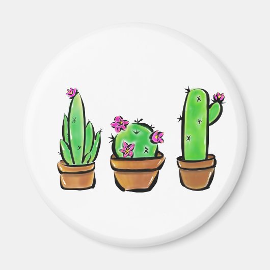 Leuke Cactus cactussen vetplanten Magneet (Voorkant)
