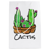 Leuke Cactus cactussen vetplanten Medium Cadeauzakje (Voorkant)