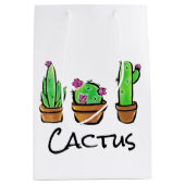 Leuke Cactus cactussen vetplanten Medium Cadeauzakje (Voorkant)