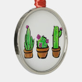 Leuke Cactus cactussen vetplanten Metalen Ornament (Rechts)