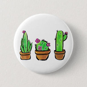 Leuke Cactus cactussen vetplanten Ronde Button 5,7 Cm