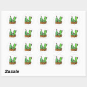 Leuke Cactus cactussen vetplanten Ronde Sticker (Vel)
