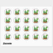 Leuke Cactus cactussen vetplanten Ronde Sticker (Vel)