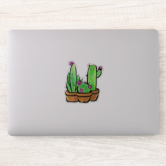 Leuke Cactus cactussen vetplanten Sticker (Computer)