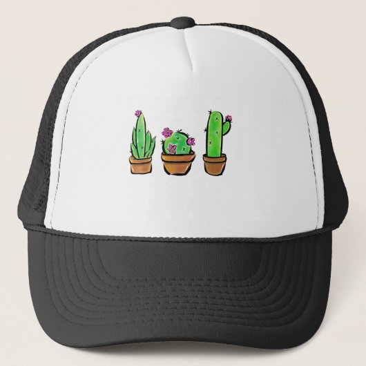Leuke Cactus cactussen vetplanten Trucker Pet (Voorkant)