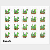Leuke Cactus cactussen vetplanten Vierkante Sticker (Vel)