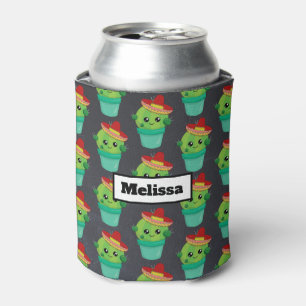 Leuke Cactus in een Sombrero Patroon Blikjeskoeler