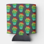 Leuke Cactus in een Sombrero Patroon Blikjeskoeler (Achterkant)