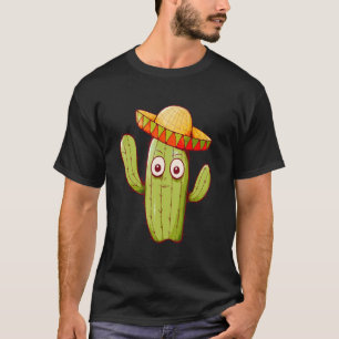 Leuke cactus met Mexicaans Pet T-shirt