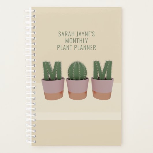 Leuke Cactus Moeder Aangepaste Sappig Plant Planne Planner (Voorkant)