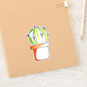 Leuke cactus originele kunst illustratie sticker