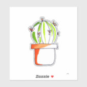Leuke cactus originele kunst illustratie sticker (Vel)