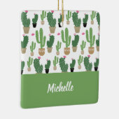 Leuke Cactus Patroon Monogram Keramisch Ornament (Rechts)