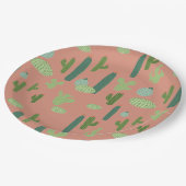 Leuke Cactus Peach & Green Papieren Bordje (Gekanteld)