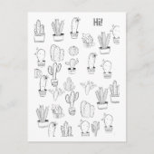 Leuke Cactus Planten Schilderbaar Briefkaart (Voorkant)