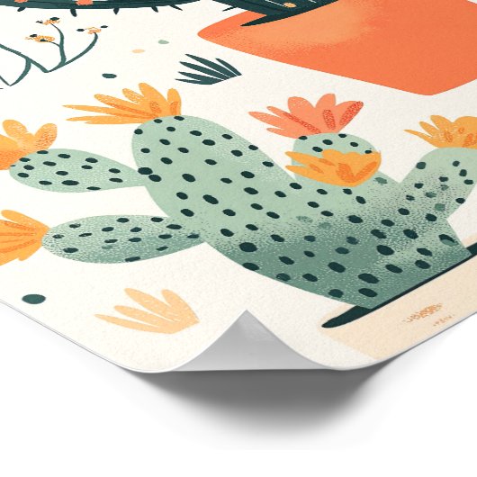 Leuke Cactus Print Poster (Hoek)