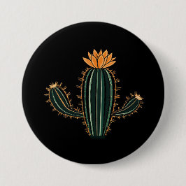 Leuke Cactus Woestijn Plant Ontwerp - Grote Knop Ronde Button 7,6 Cm