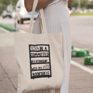 Leuke cadeau voor boekenwurm lezer schrijver auteu tote bag