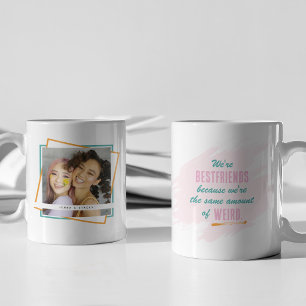 Leuke cadeauset met foto voor beste vrienden koffiemok