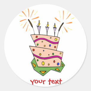 leuke cake ronde sticker