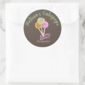 Leuke Cakepop Logo Banner Zelfgemaakte Bakkerij Sw Ronde Sticker (Tas)