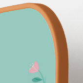 Leuke Calico Kat en Bloemen Pickleball Paddle (Links Detail)