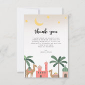 Leuke Camel Desert Baby shower bedankje Bedankkaart (Voorkant)