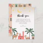 Leuke Camel Desert Baby shower bedankje Bedankkaart (Voorkant / Achterkant)
