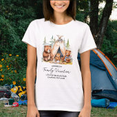 Leuke Camping Beren Gepersonaliseerde Familie Vaka T-shirt