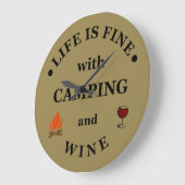 Leuke camping en wijn gezegden grote klok (Hoek)