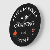 Leuke camping en wijn gezegden grote klok (Hoek)