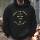 Leuke camping en wijn gezegden hoodie