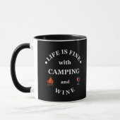 Leuke camping en wijn gezegden mok (Links)