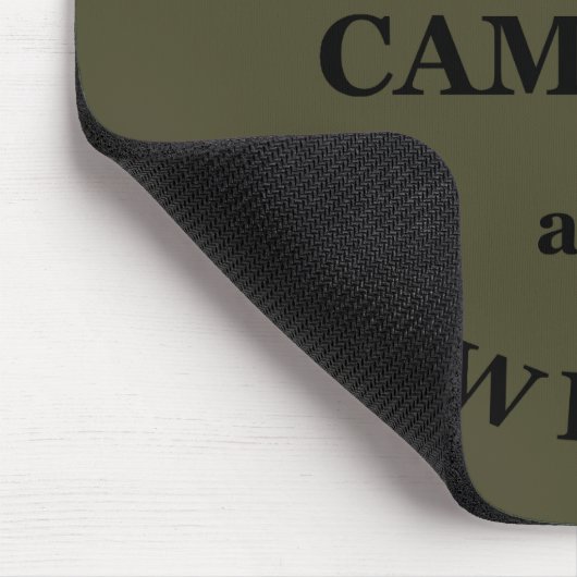 Leuke camping en wijn gezegden muismat (Hoek)