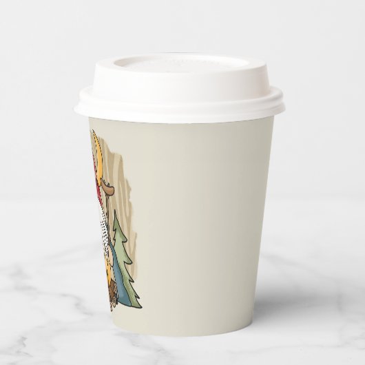 Leuke Camping Wiener Roast Gnoom Papieren Bekers (Links)