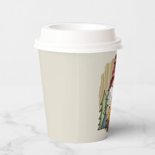 Leuke Camping Wiener Roast Gnoom Papieren Bekers (Rechts)