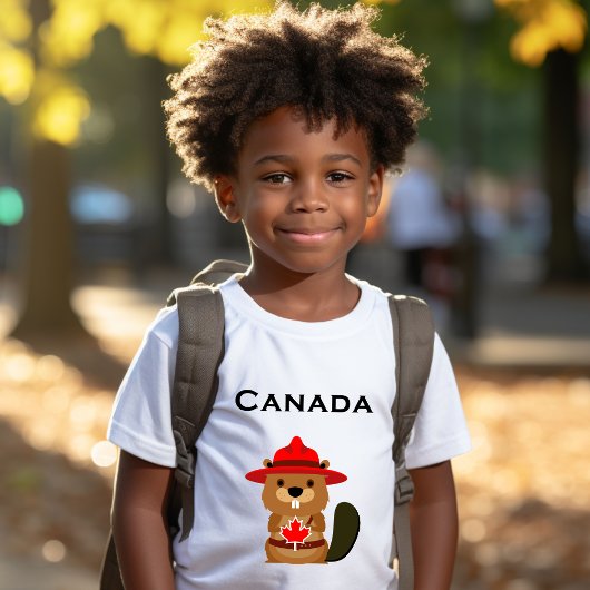 Leuke Canada Bever met esdoornblad Licht-Kleur T-shirt