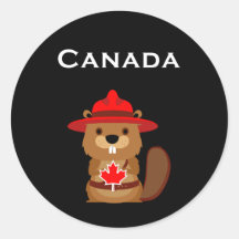 Leuke Canada Bever met Maple Leaf Donkere Kleur