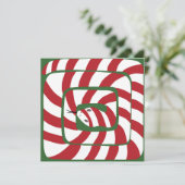 Leuke Candy Cane Rode Gestreepte Abstracte Snake (Staand voorkant)