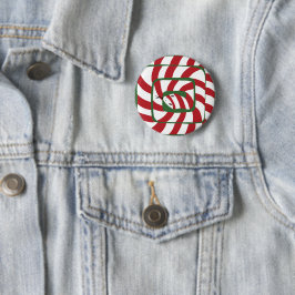 Leuke Candy Cane Rode Gestreepte Abstracte Snake Ronde Button 5,7 Cm