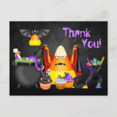 Leuke Candy Corn Spooky Treats Halloween Dank u Briefkaart (Voorkant)