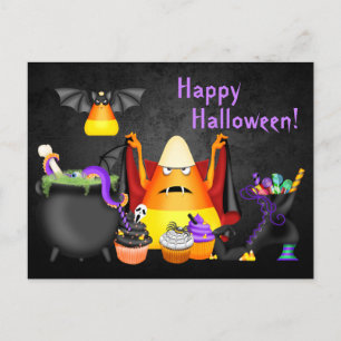 Leuke Candy Corn Spooky Treats Happy Halloween Briefkaart