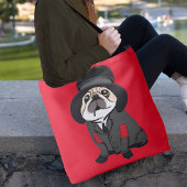 Leuke Canvas tas Pug Hondenliefhebber Hobo Elleboo