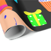 Leuke capibara grappig dier zwart cadeaupapier (Rol Hoek)