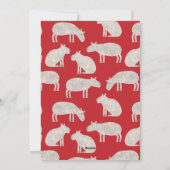 Leuke Capybara gepersonaliseerde kerst Feestdagenkaart (Achterkant)