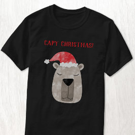 Leuke Capybara gepersonaliseerde kerst T-shirt