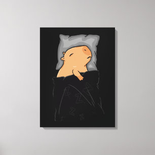 Leuke Capybara Gift Vrouwen Kinder Slapen Capybara Canvas Afdruk