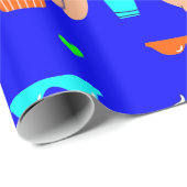 Leuke Capybara Grappig Dierenblauw Cadeaupapier (Rol Hoek)