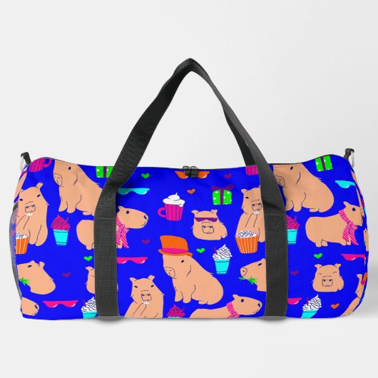 Leuke Capybara Grappig Dierenblauw Plunjezak (Achterkant)