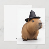 Leuke Capybara heks Feestdagenkaart (Voorkant / Achterkant)
